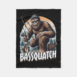 Bigfoots Funny Fishing Gifts For Men Bquatch B Boy Fleece Blanket