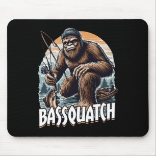 Bigfoots Funny Fishing Gifts For Men Bquatch B Boy Mouse Pad
