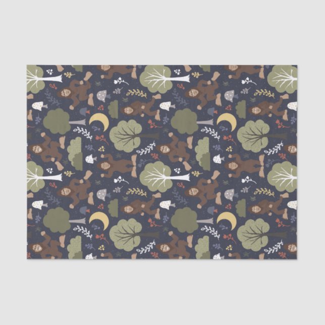 Bigfoot's Midnight Forest Adventure Tissue Paper (Front)