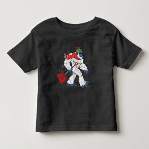 Bigfoot's Winter Struggles: Shoveling Through Snow Toddler T-Shirt