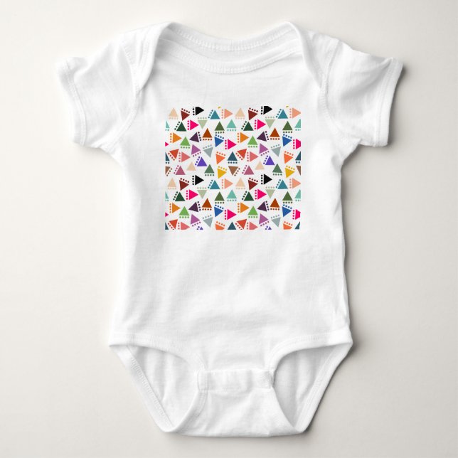 Bigger Boho Triangles  Baby Bodysuit (Front)