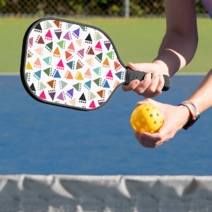 Bigger Boho Triangles Pickleball Paddle