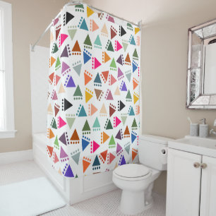 Bigger Boho Triangles Shower Curtain