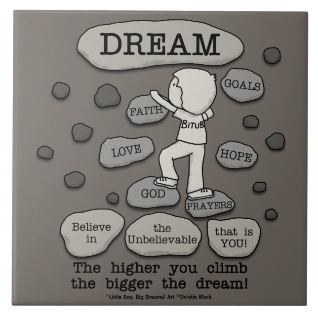 Bigger Dream Ceramic Tile (Front)