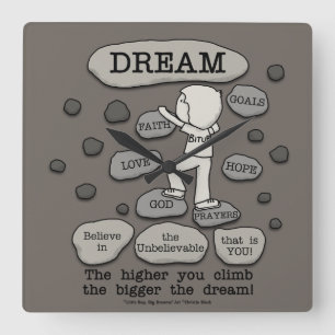 Bigger Dream Square Wall Clock