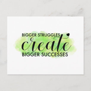 ‘Bigger Struggles’ Quote Postcard