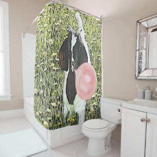 Bigger than Life Boer Kid Goat with Bubblegum Shower Curtain