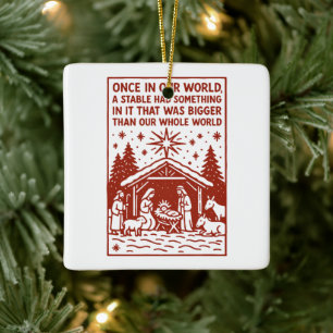 Bigger than our whole world 1 ceramic ornament