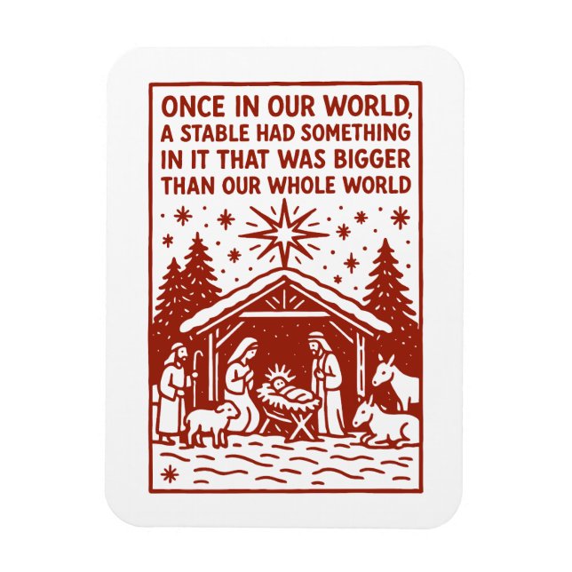 Bigger than our whole world 1 magnet (Vertical)