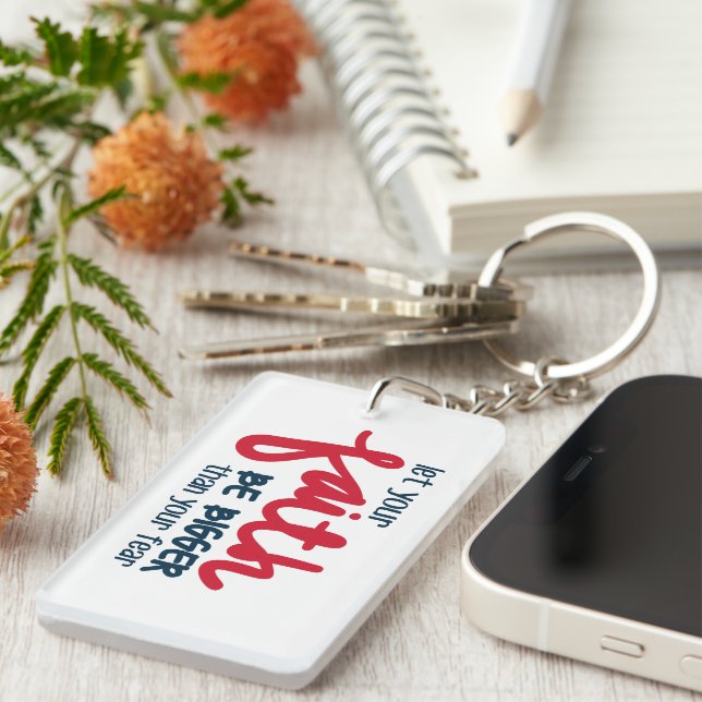 Bigger than your fear key ring (Front Right)