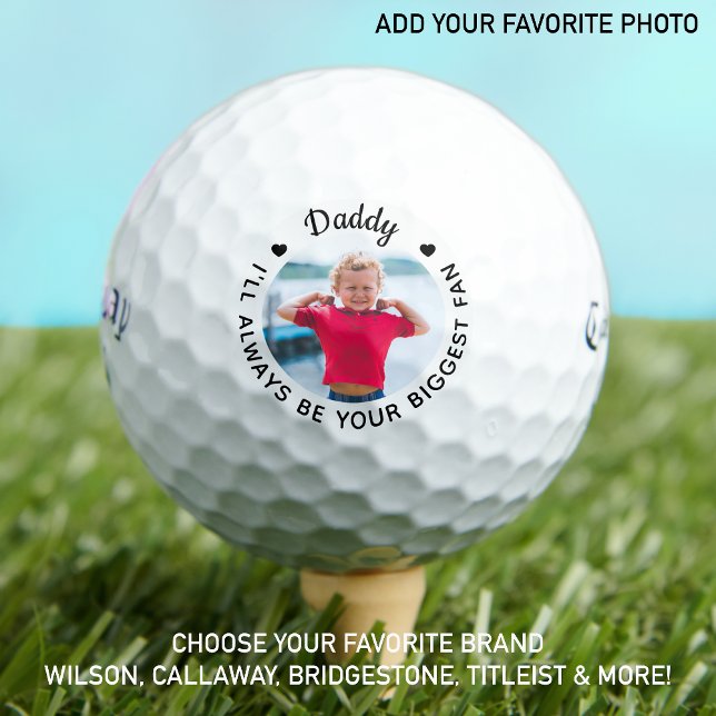 Biggest Fan - DADDY - Customised Photo Callaway Golf Balls (Creator Uploaded)