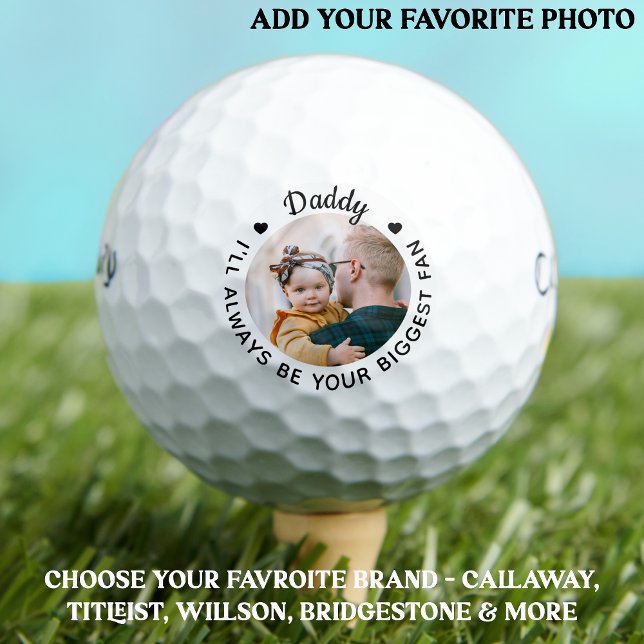 Biggest Fan - DADDY - Personalised Photo Callaway Golf Balls (Creator Uploaded)