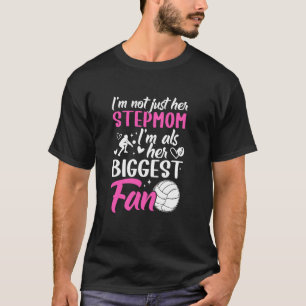 Biggest Fan Volleyball Stepmom Volleyball Player S T-Shirt