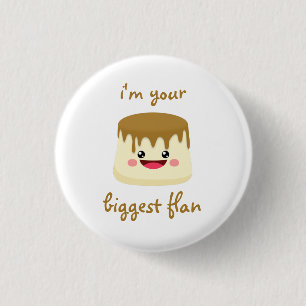 biggest flan 3 cm round badge