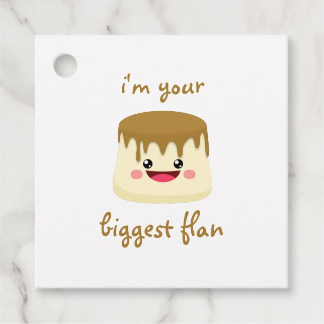 biggest flan favour tags (Front)