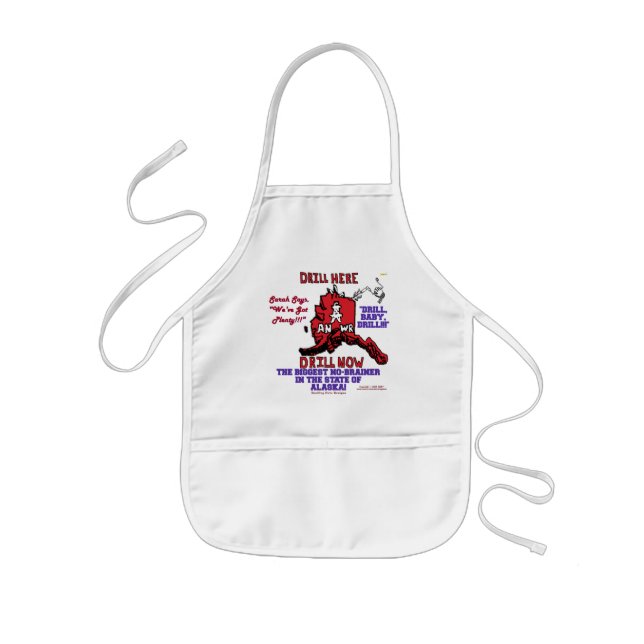 Biggest No-Brainer In The State Of Alaska Kids Apron (Front)