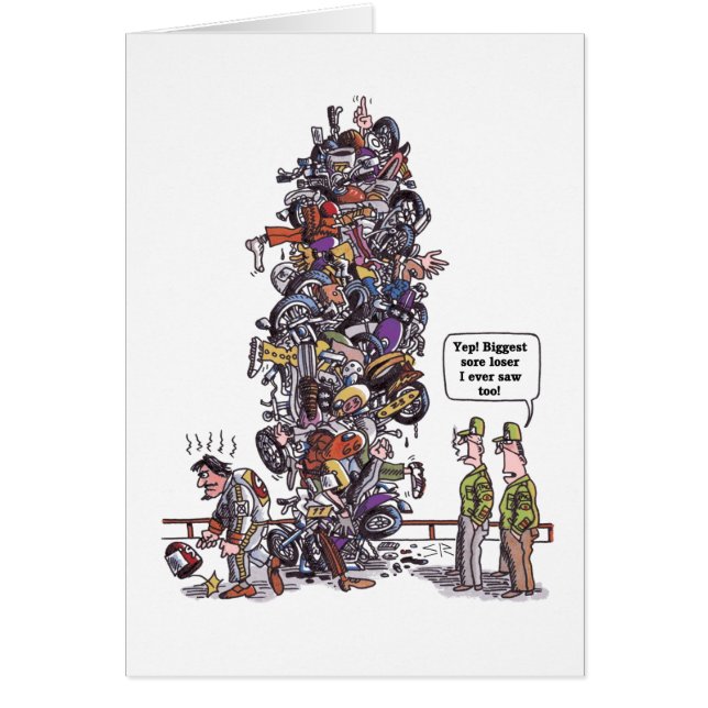 Biggest Sore Loser greeting card (Front)