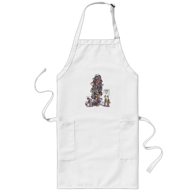 Biggest Sore Loser white humour long chef apron (Front)
