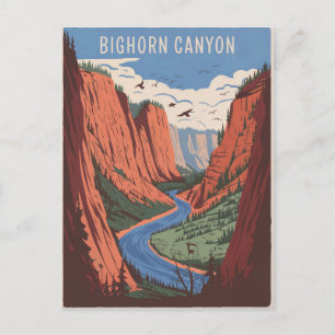 Bighorn Canyon Vintage Postcard