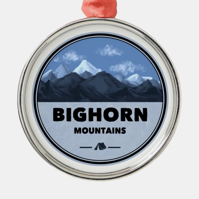 Bighorn Mountains Wyoming Montana Camping Metal Ornament (Front)