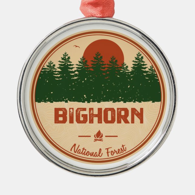 Bighorn National Forest Metal Ornament (Front)