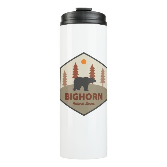 Bighorn National Forest Wyoming Bear Thermal Tumbler (Front)