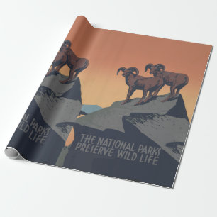 Bighorn Sheep American West Wildlife Wrapping Paper