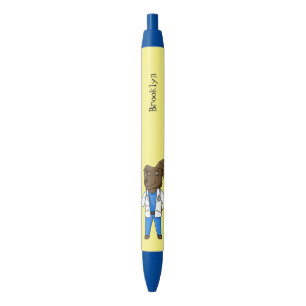 Bighorn sheep doctor cartoon illustration black ink pen