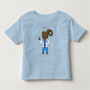 Bighorn sheep doctor cartoon illustration toddler T-Shirt