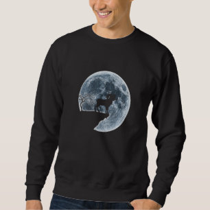 Bighorn Sheep Halloween Costume Moon Silhouette Sweatshirt