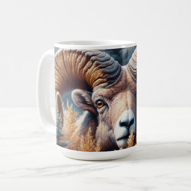 Bighorn Sheep Ram Coffee Mug (Front Left)