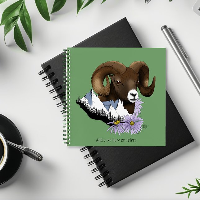 Bighorn Sheep Ram Green Mountains  Notebook (Creator Uploaded)