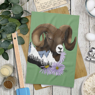 Bighorn Sheep Tea Towel