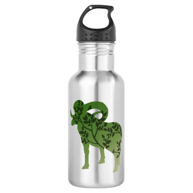 Bighorn Sheep Tree 532 Ml Water Bottle (Front)