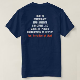 Bigotry Collusion Emoluments Obstruction Impeach T-Shirt