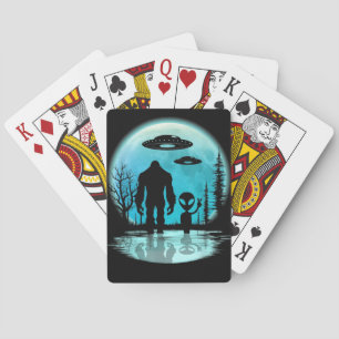 Bigrfoot Alien UFO Playing Cards