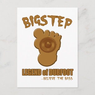 Bigstep Legend of Dubfoot FUNNY BIGFOOT DUBSTEP Postcard