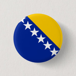 BiH Flag Coaster 3 Cm Round Badge