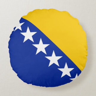 BiH Flag Round Cushion