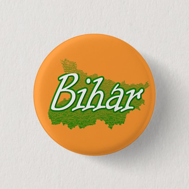 Bihar 3 Cm Round Badge (Front)