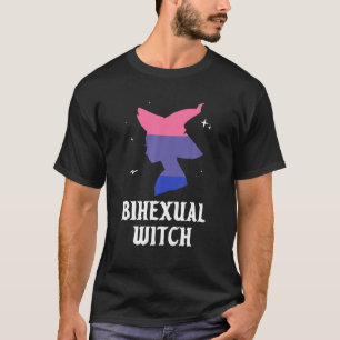 Bihexual Witch Spooky Bisexual Pride LGBTQ Hallowe T-Shirt