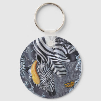 Bijou du nior et blanc key ring