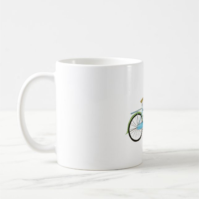 Bike and flowers coffee mug (Left)