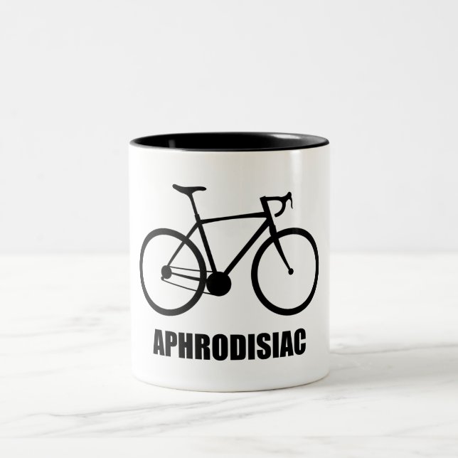 Bike Aphrodisiac Two-Tone Coffee Mug (Center)