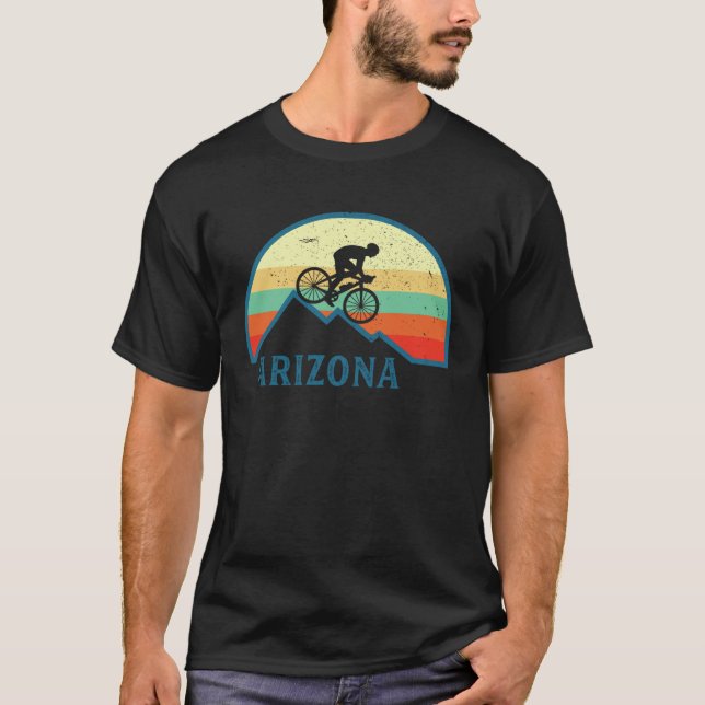 Bike Arizona Mountain Biking Retro Arizona MTB Mou T-Shirt (Front)