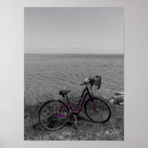 Bike At Mackinac Select Colour Poster