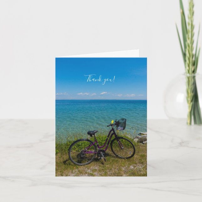 Bike At Mackinac Thank You Card (Front)