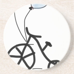 bike balloon party custom personalise Anniversary Coaster