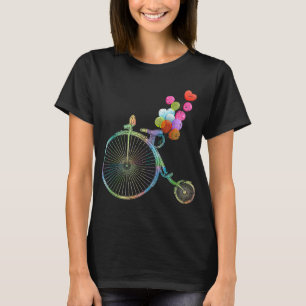 Bike Balloons Cycling Sport Cyclist Women Gift Bic T-Shirt