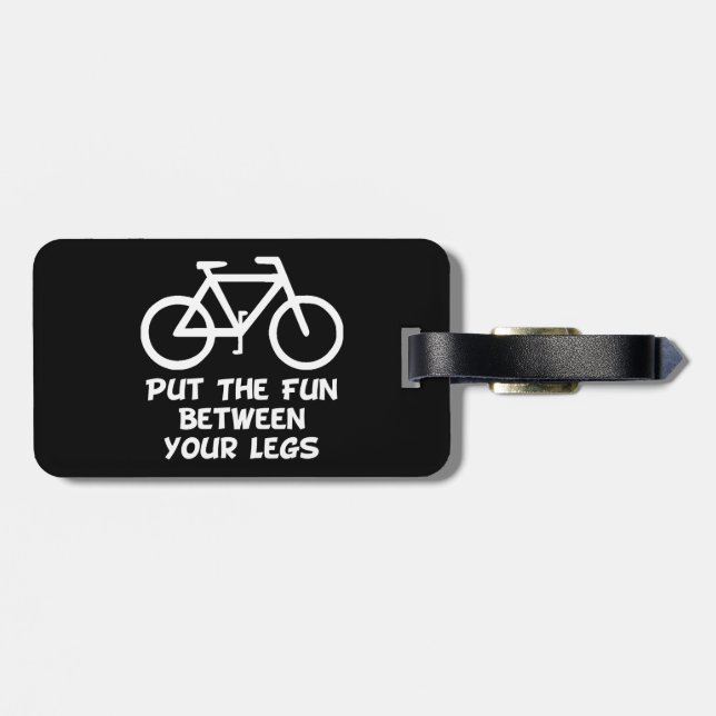 Bike Between Legs Luggage Tag (Back Horizontal)